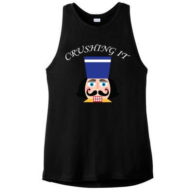 Crushing It! Nutcracker Christmas Ladies PosiCharge Tri-Blend Wicking Tank