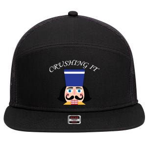 Crushing It! Nutcracker Christmas 7 Panel Mesh Trucker Snapback Hat