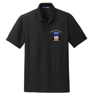 Crushing It! Nutcracker Christmas Dry Zone Grid Polo
