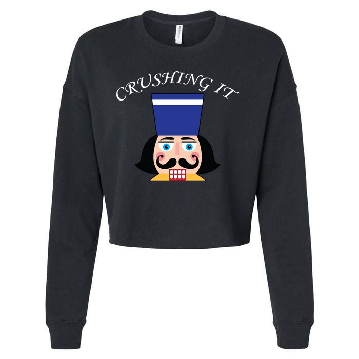 Crushing It! Nutcracker Christmas Cropped Pullover Crew