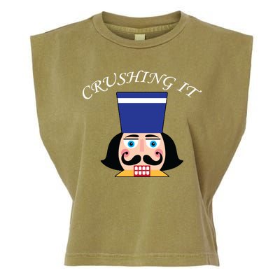 Crushing It! Nutcracker Christmas Garment-Dyed Women's Muscle Tee