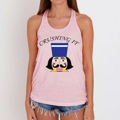 Crushing It! Nutcracker Christmas Women's Knotted Racerback Tank