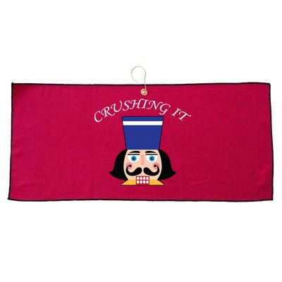 Crushing It! Nutcracker Christmas Large Microfiber Waffle Golf Towel