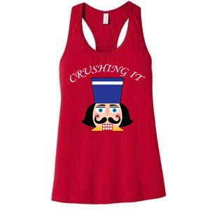 Crushing It! Nutcracker Christmas Women's Racerback Tank