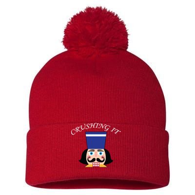 Crushing It! Nutcracker Christmas Pom Pom 12in Knit Beanie