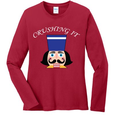Crushing It! Nutcracker Christmas Ladies Long Sleeve Shirt