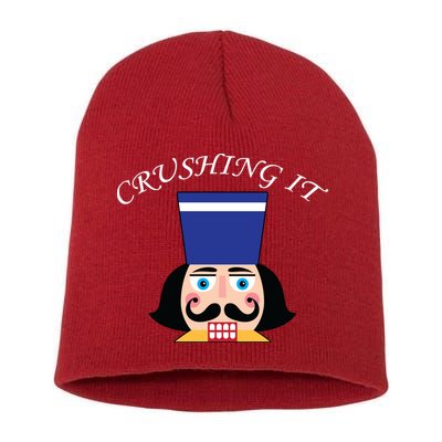 Crushing It! Nutcracker Christmas Short Acrylic Beanie
