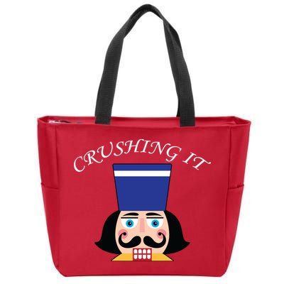 Crushing It! Nutcracker Christmas Zip Tote Bag
