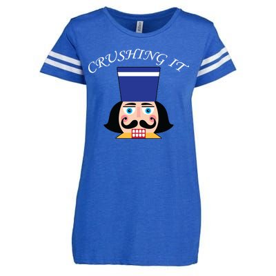 Crushing It! Nutcracker Christmas Enza Ladies Jersey Football T-Shirt