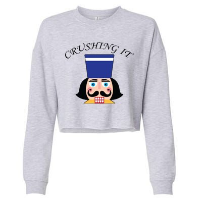 Crushing It! Nutcracker Christmas Cropped Pullover Crew