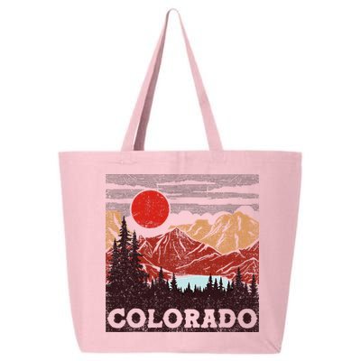 Colorado Retro Vintage Mountains Nature Hiking 25L Jumbo Tote