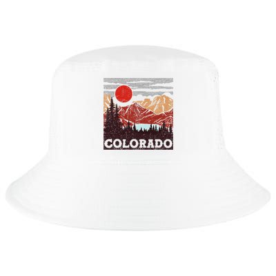 Colorado Retro Vintage Mountains Nature Hiking Cool Comfort Performance Bucket Hat