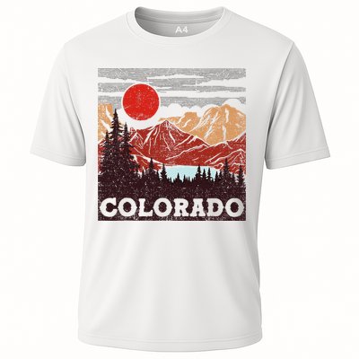 Colorado Retro Vintage Mountains Nature Hiking Cooling Performance Crew T-Shirt