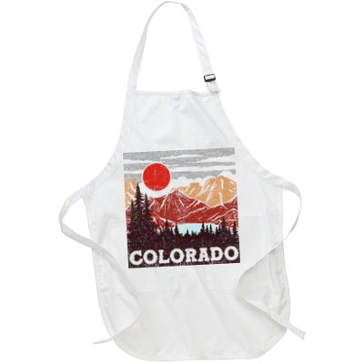 Colorado Retro Vintage Mountains Nature Hiking Apron