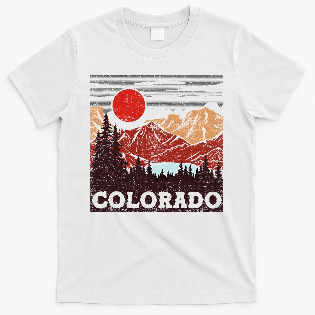 Colorado Retro Vintage Mountains Nature Hiking T-Shirt