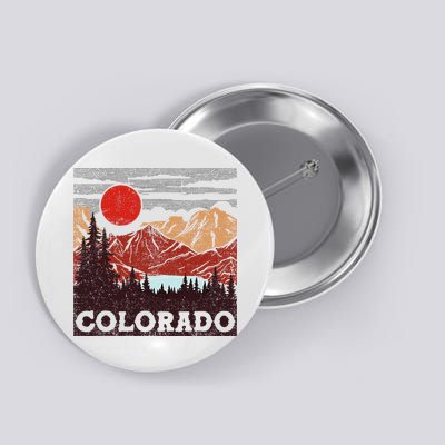 Colorado Retro Vintage Mountains Nature Hiking Button