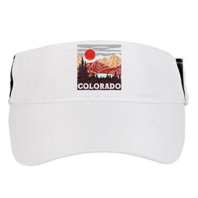 Colorado Retro Vintage Mountains Nature Hiking Adult Drive Performance Visor