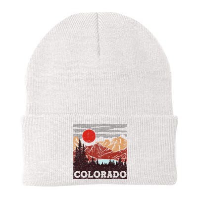 Colorado Retro Vintage Mountains Nature Hiking Beanie