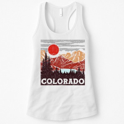 Colorado Retro Vintage Mountains Nature Hiking Womens Tank Top