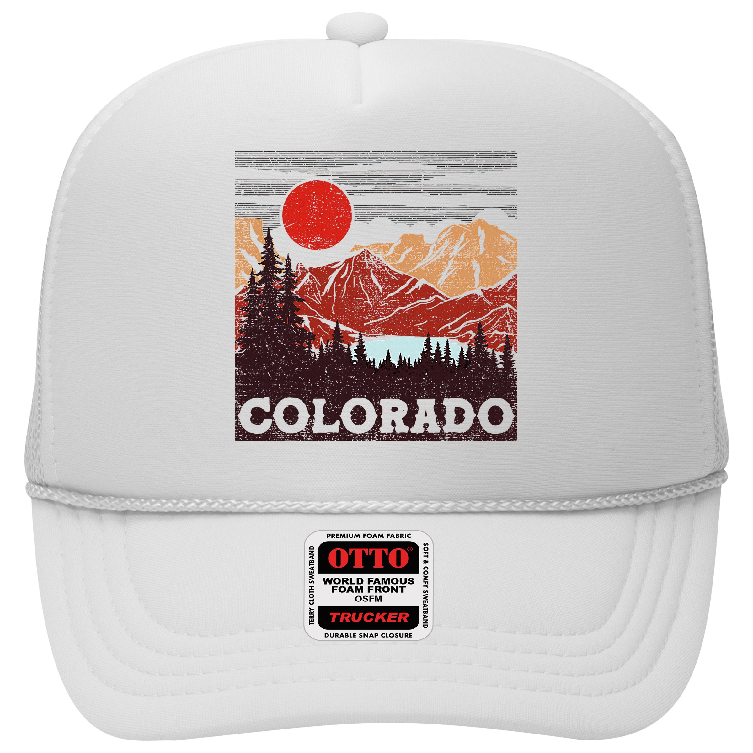Colorado Retro Vintage Mountains Nature Hiking Hat
