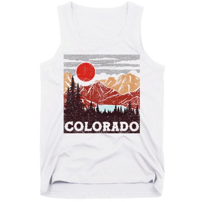 Colorado Retro Vintage Mountains Nature Hiking Tank Top