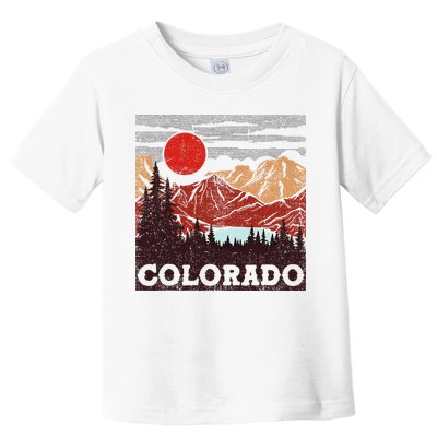 Colorado Retro Vintage Mountains Nature Hiking Toddler T-Shirt