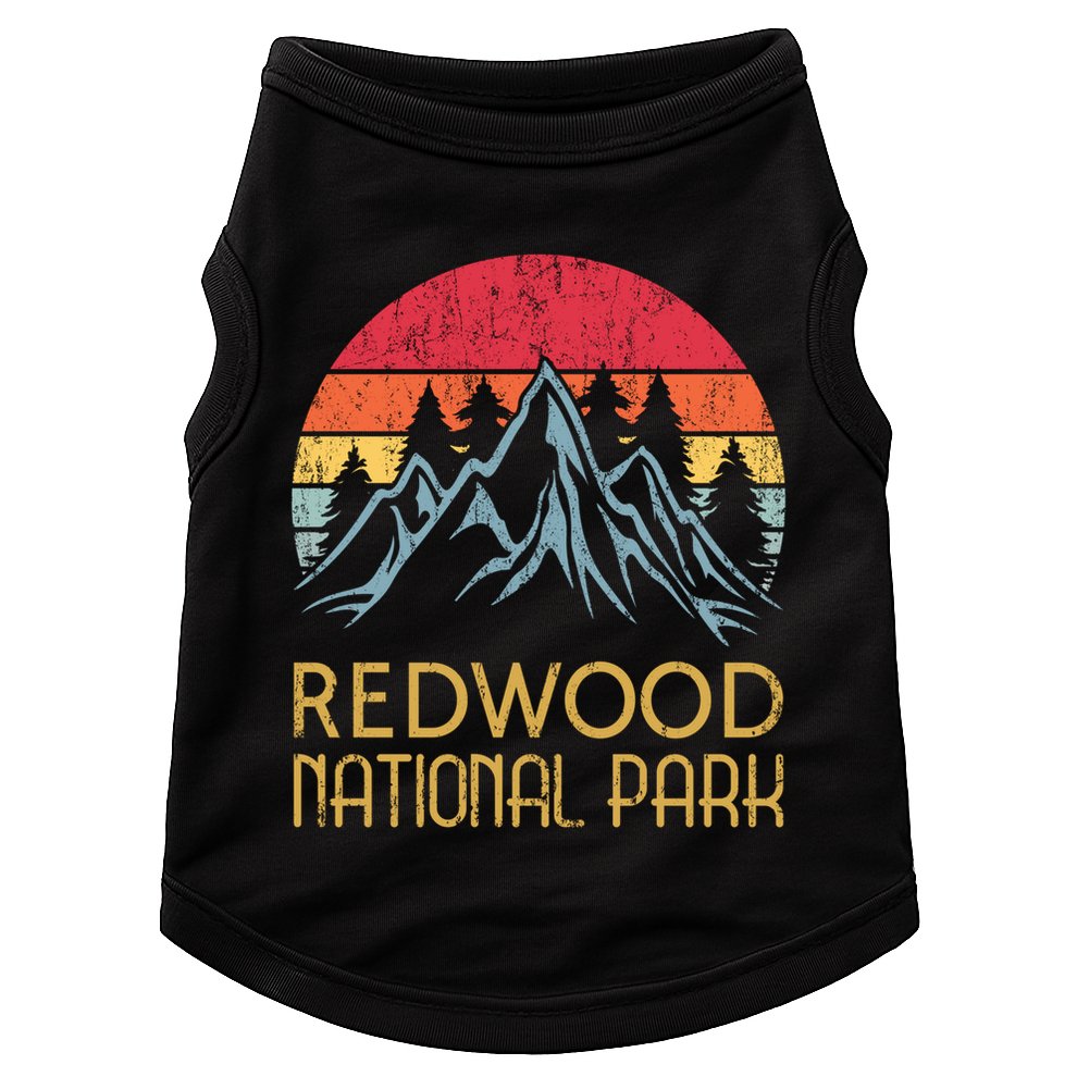 California Retro Vintage Redwood National Park Doggie Tank