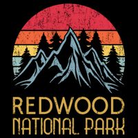 California Retro Vintage Redwood National Park Bucket Hat