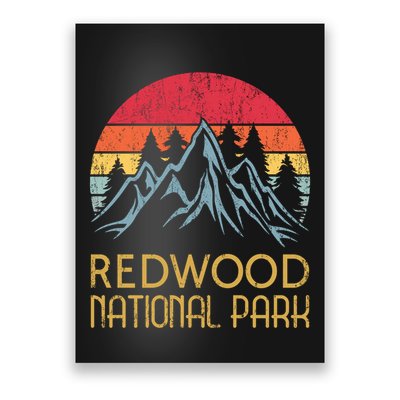 California Retro Vintage Redwood National Park Poster