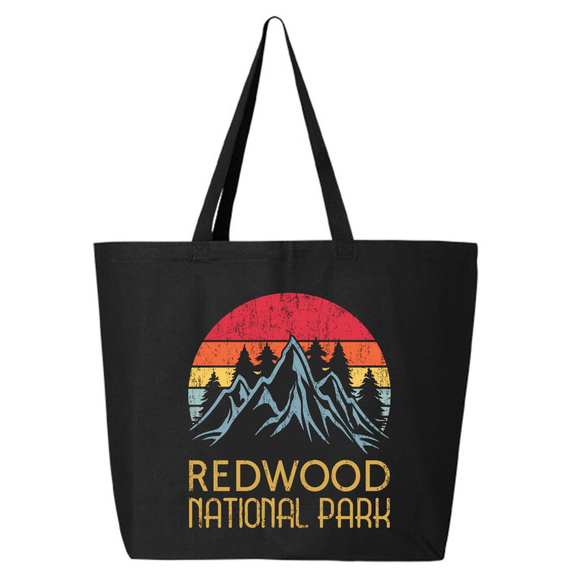 California Retro Vintage Redwood National Park 25L Jumbo Tote