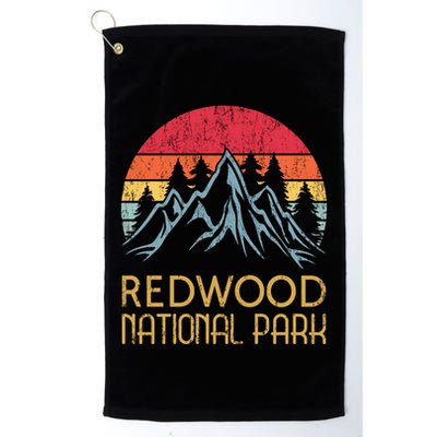 California Retro Vintage Redwood National Park Golf Towel