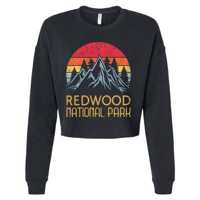 California Retro Vintage Redwood National Park Cropped Pullover Crew