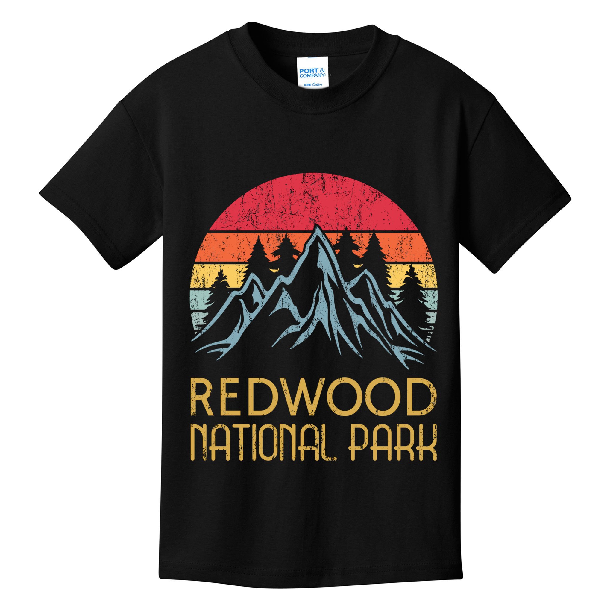 California Retro Vintage Redwood National Park Kids T-Shirt