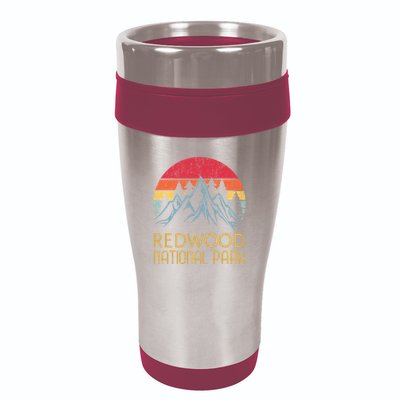 California Retro Vintage Redwood National Park 16oz Travel Tumbler