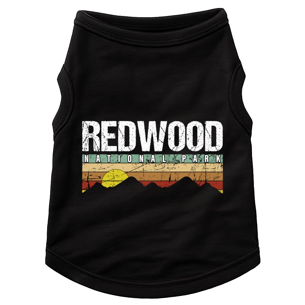 California Retro Vintage Redwood National Park Doggie Tank