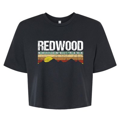 California Retro Vintage Redwood National Park Bella+Canvas Jersey Crop Tee