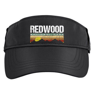California Retro Vintage Redwood National Park Adult Drive Performance Visor