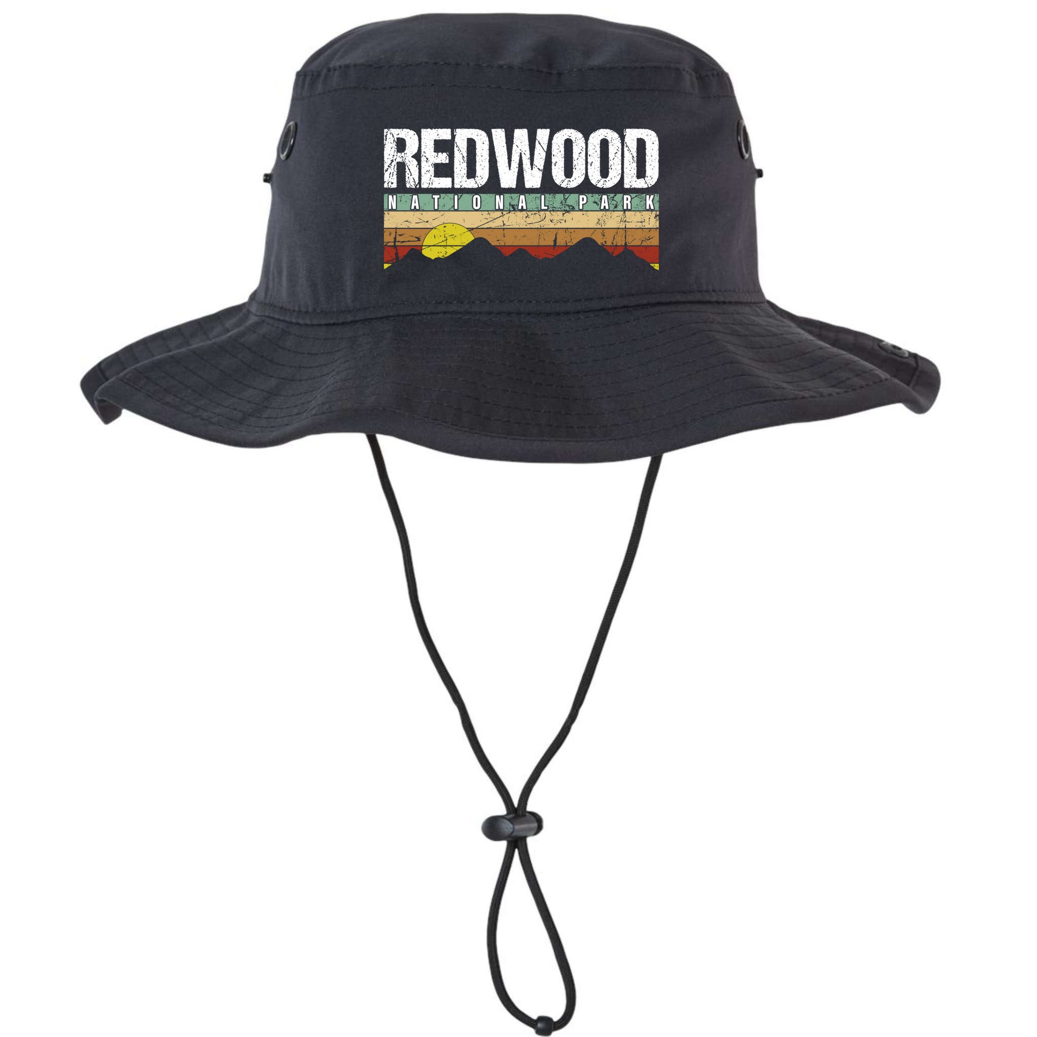 California Retro Vintage Redwood National Park Bucket Hat