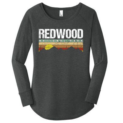 California Retro Vintage Redwood National Park Women's Perfect Tri Tunic Long Sleeve Shirt