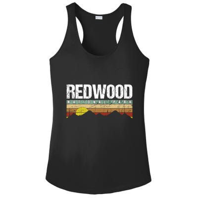 California Retro Vintage Redwood National Park Ladies PosiCharge Competitor Racerback Tank