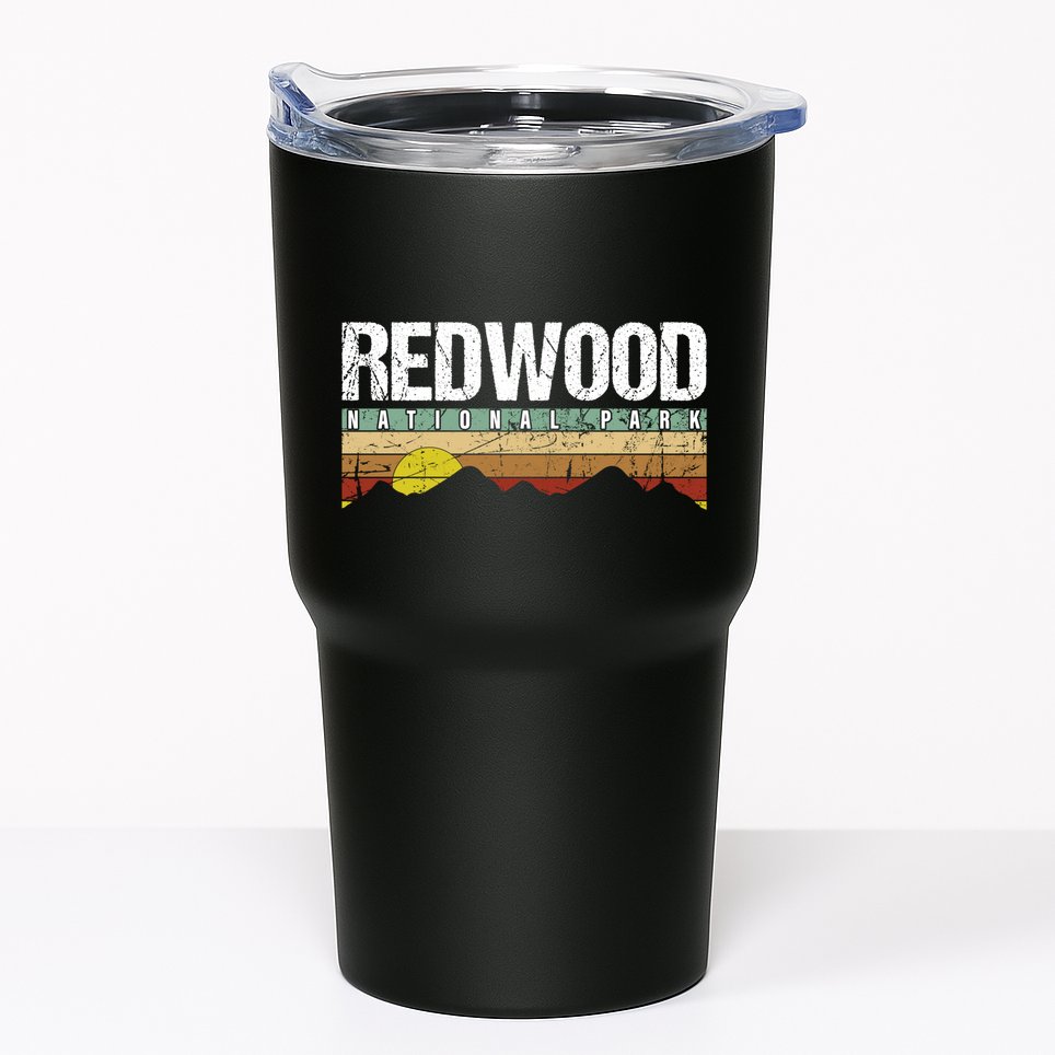 California Retro Vintage Redwood National Park Tumbler