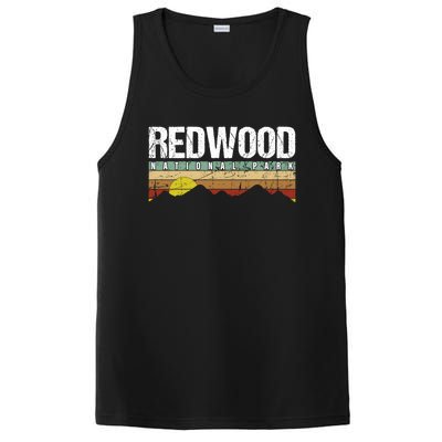 California Retro Vintage Redwood National Park PosiCharge Competitor Tank