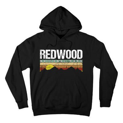 California Retro Vintage Redwood National Park Tall Hoodie