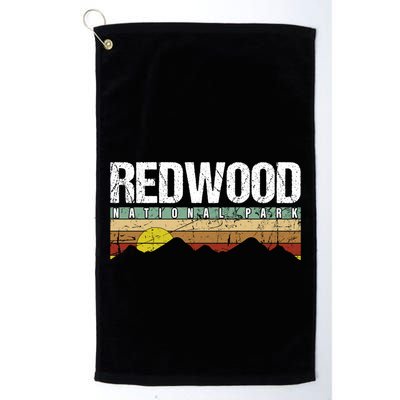 California Retro Vintage Redwood National Park Golf Towel