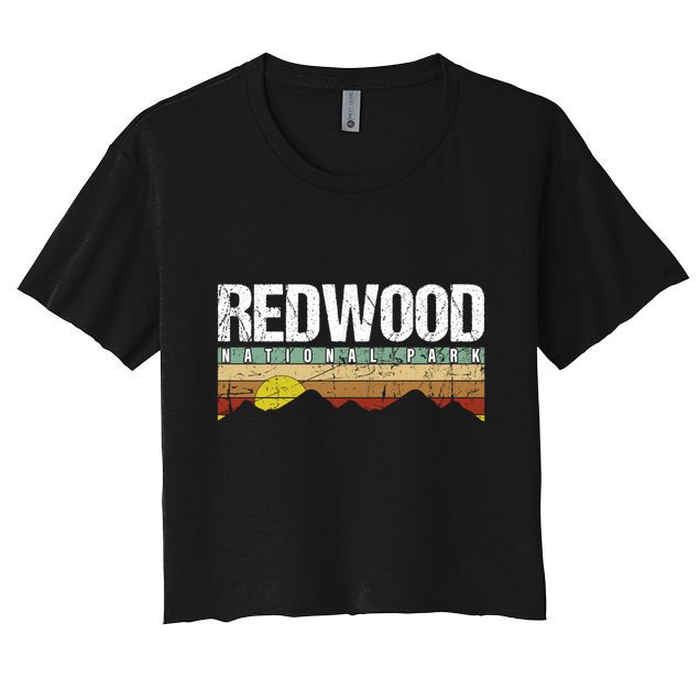 California Retro Vintage Redwood National Park Crop Top