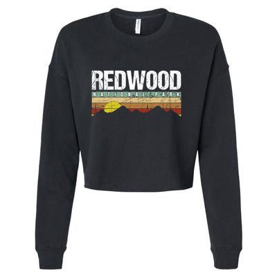 California Retro Vintage Redwood National Park Cropped Pullover Crew