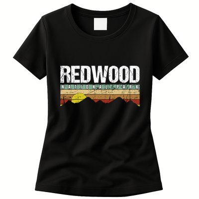 California Retro Vintage Redwood National Park Womens T-Shirt