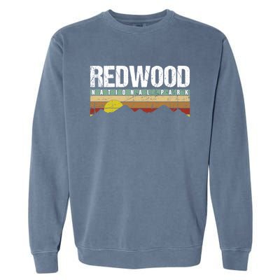 California Retro Vintage Redwood National Park Garment-Dyed Sweatshirt