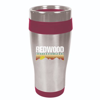 California Retro Vintage Redwood National Park 16oz Travel Tumbler