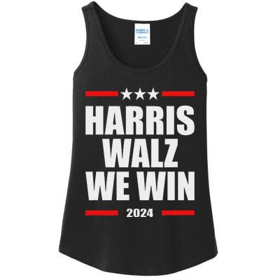 Classic Retro Vote For Harris Walz We Win 2024 Election Ladies Essential Tank